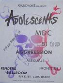 Adolescents MDC D.I. Punk Concert Poster Flyer