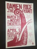 Damien Rice The Frames Concert Poster