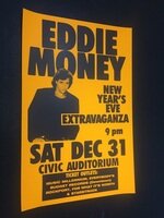 Eddie Money 1988 Civic Auditoium Portland Concert Poster