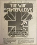 Grateful Dead Who Day On The Green 1976 Concert Poster Type Ad