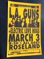 LA Guns Electric Love Hogs Rare Original Portland Concert Poster