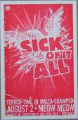 Sick Of It All Portland Punk Concert Poster