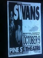 Swans Michael Gira DJ Ooze Early Original Pine Street Theatre Concert Poster