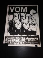 VOM Richard Meltzer Mike Saunders Punk Metal Mabuhay Flyer