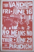 Vandals No Means No Punk Concert Poster
